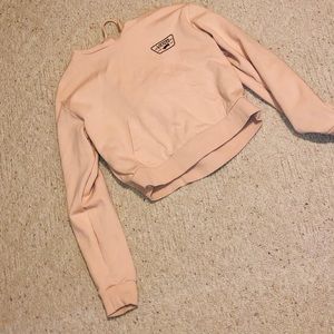 Vans pink cropped sweatshirt